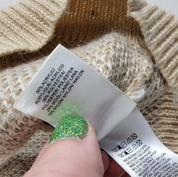 LUCKY BRAND WOOL BLEND CAMO WOMEN'S CARDIGAN SWEATER SIZE LARGE $79.50 - Picture 4 of 7